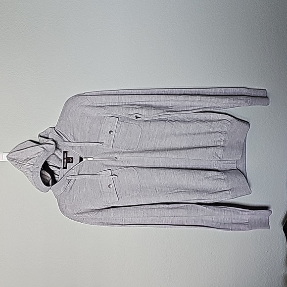 Michael Kors Mens wool blend gray hooded pullover medium - Picture 1 of 6